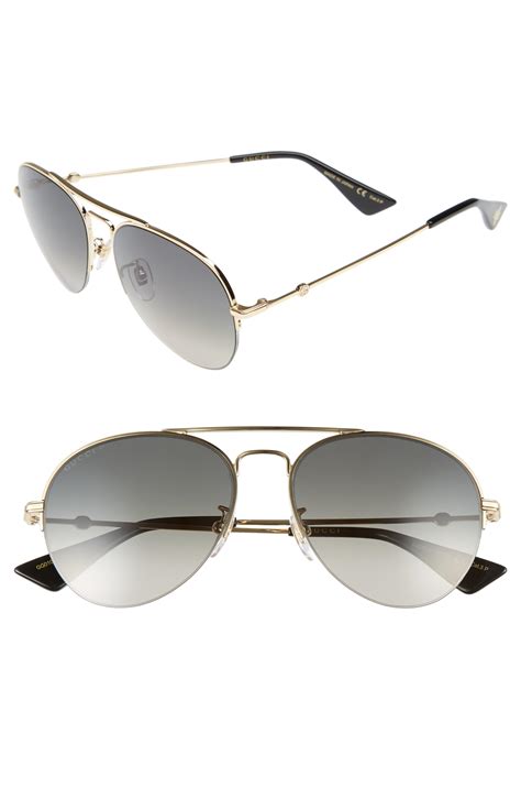 core 56mm aviator sunglasses gucci|Men's Gucci Aviator Sunglasses .